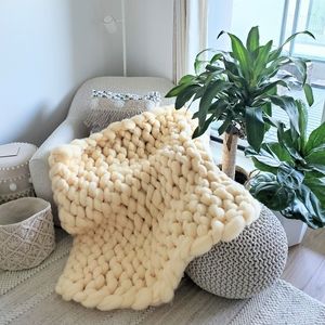 Chunky Knit Blanket Throw